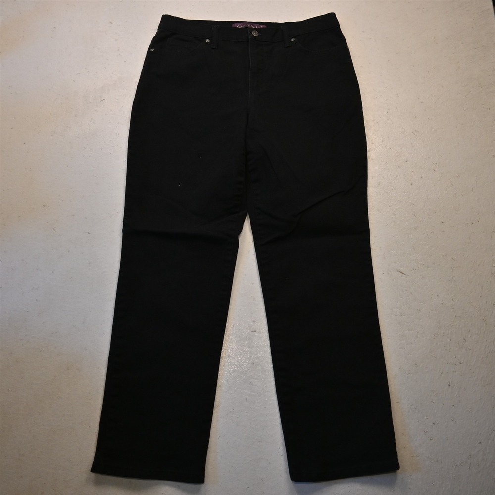 Gloria Vanderbilt 12 Short Amanda High Rise Classic Tapered Black Denim Jeans